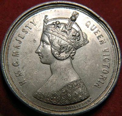 3956) Großbritannien Medaille Zinn International Ausstellung 1862 Ottley VZ / AU - Bild 1 von 4