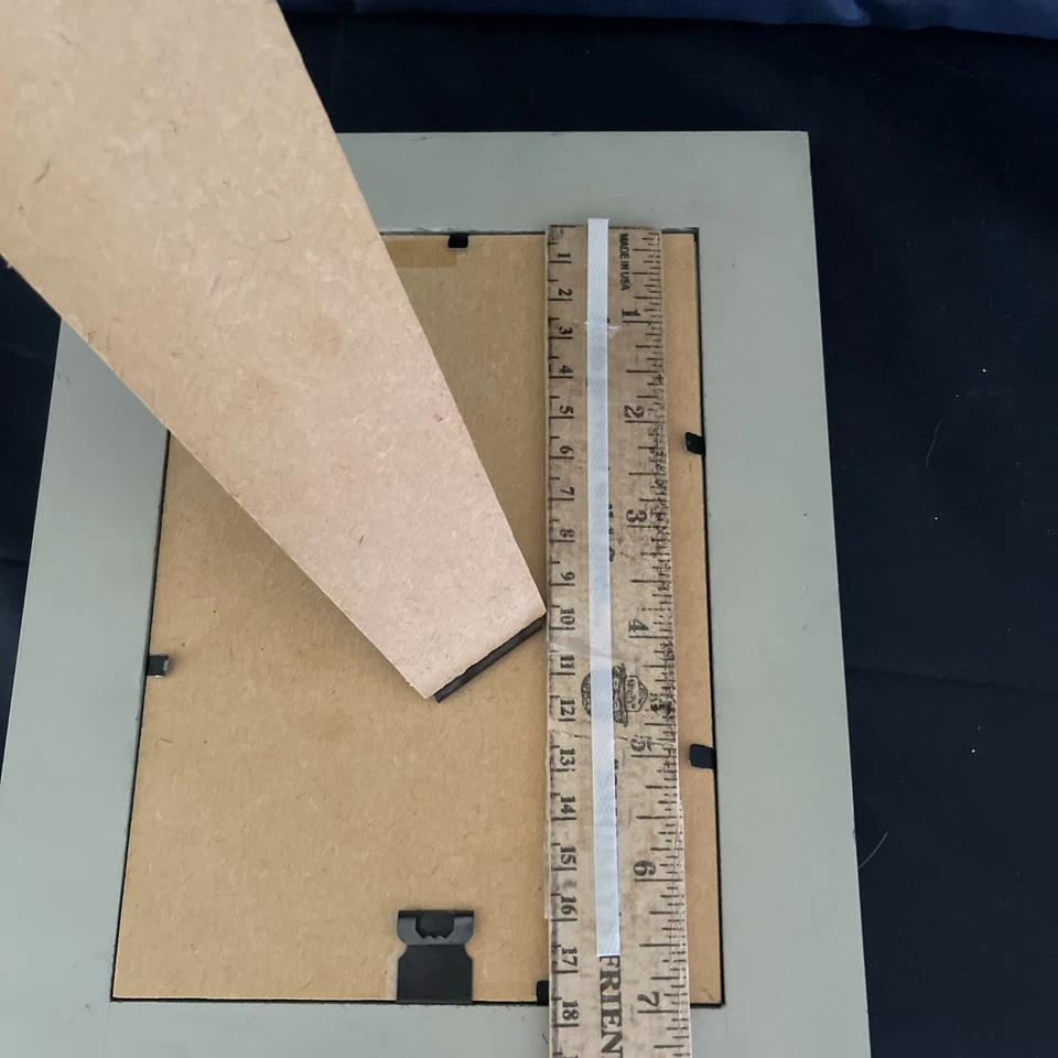 Beach Theme Seashell Photo Frame Cottage Picture Sea Gray With Blue Stripes - Image 4 of 4