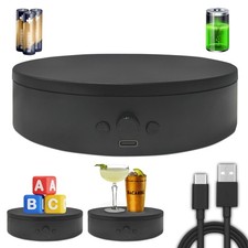 Rechargeable Rotating Display Stand with USB Power Cable, Motorized Turntable...