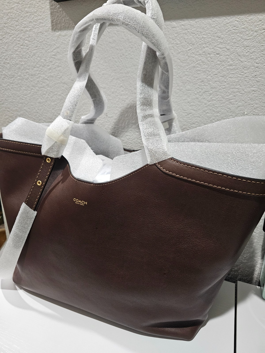 COACH NWT CAM00 Gramercy Tote Bag MAPLE Color Leather Handbag