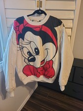 vintage 80s Disney reversible puffy sweatshirt comic Mickey Mouse Pluto Minnie