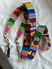 VTG Mid Century Handmade Guatemalan Village Woven Belt Faja Cinta 47"