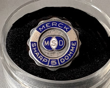 Vtg Employee Service Award Pin: MERCK SHARP & DOHME Pharmaceutical Co; Sterling