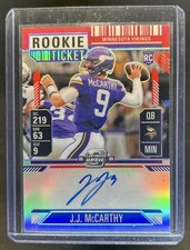 2024 Contenders Optic JJ McCarthy Rookie Ticket Auto Red Prizm RC #/175