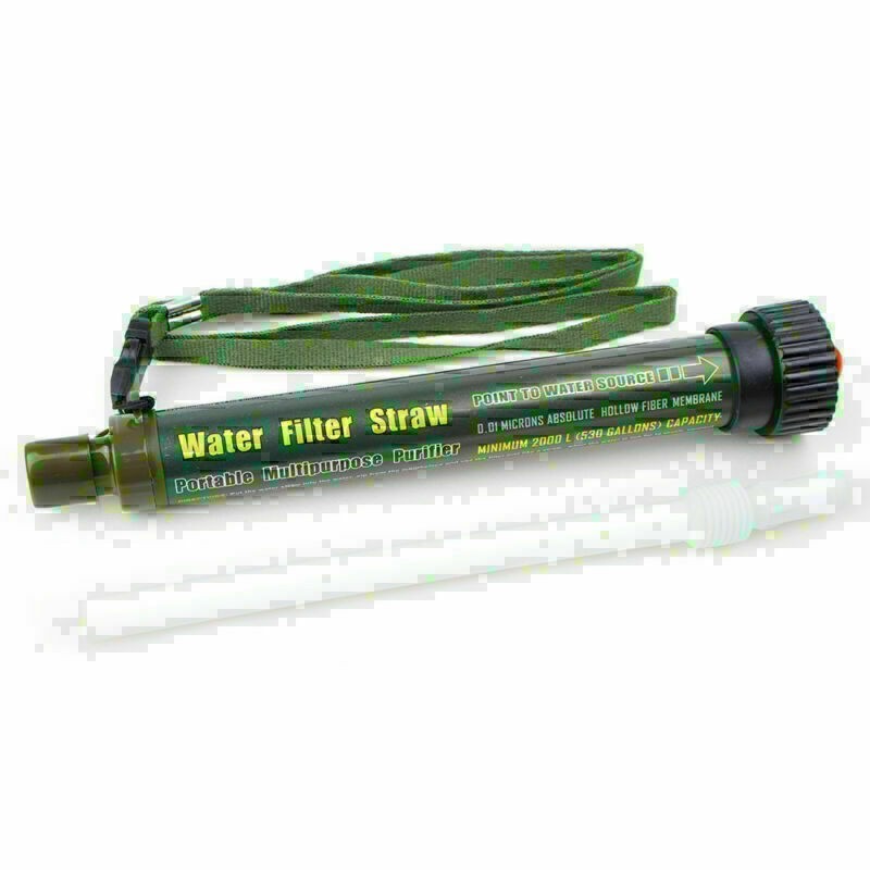 200ml Purifier Water Filter Straw Gear Camping Emergency Life Survival Portable