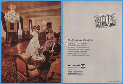 1962 WTOP TV Washington DC Wilfried Platzer Embassy of Austria Photo Print Ad