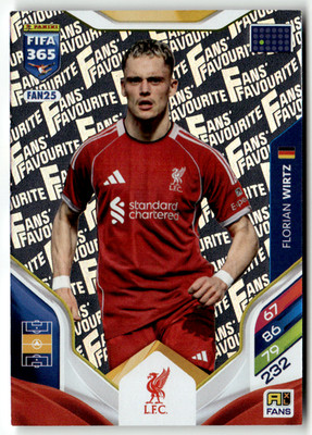 Panini Adrenalyn XL FIFA 365 2026 No. FAN25 Florian Wirtz Fans' Favourites