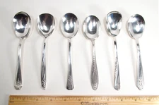 Vintage Lot 6 All Mixed Different USA Patterns Silverplate Sugar Serving Spoons