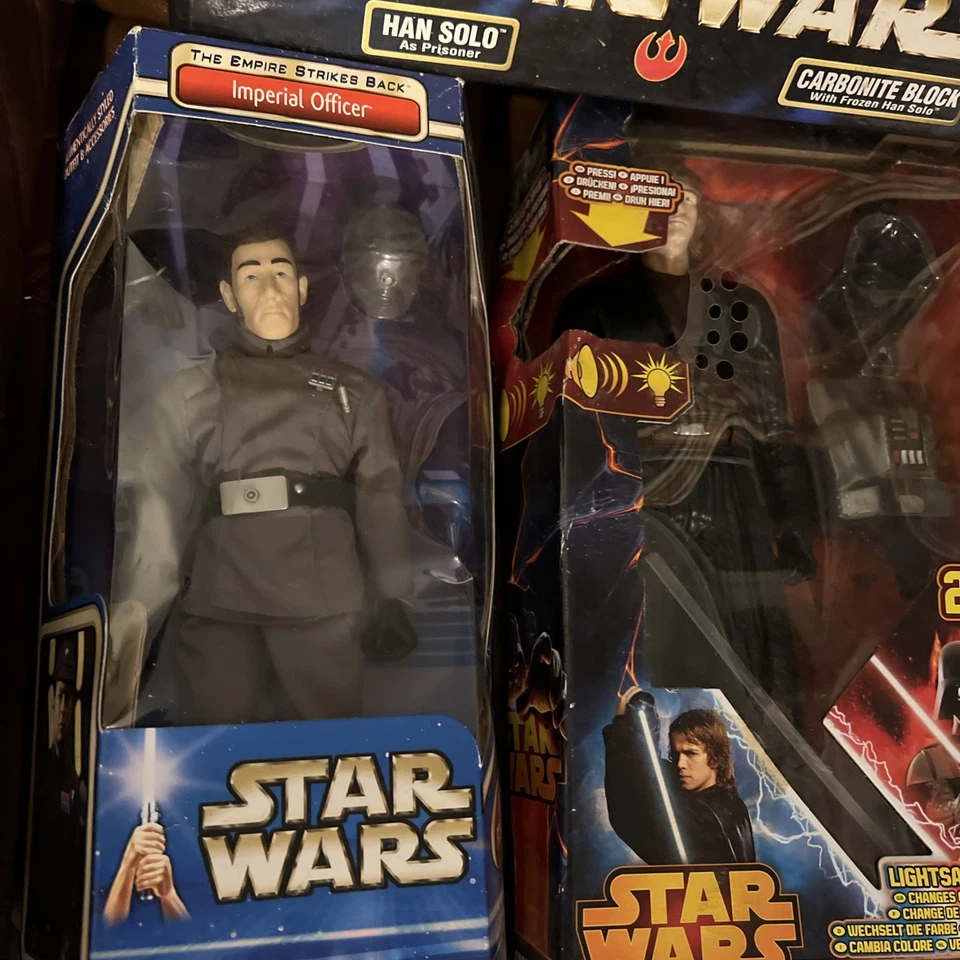 Star Wars 12 inch Imperial Officer, Han Solo In Carbonit, Anakin to Darth Vader - Image 2 of 4