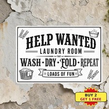 Loads Of Fun Laundry Room Vintage Metal Tin Sign Home Wash Decor Plaque