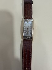 Vintage Gruen Ladies Wristwatch, with Diamonds, Leather Strap