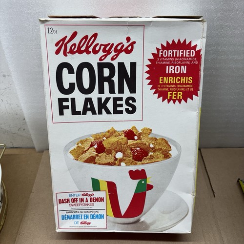 Vintage 1971 Kellogg’s Corn Flakes Cereal Box Dodge Demon giveaway