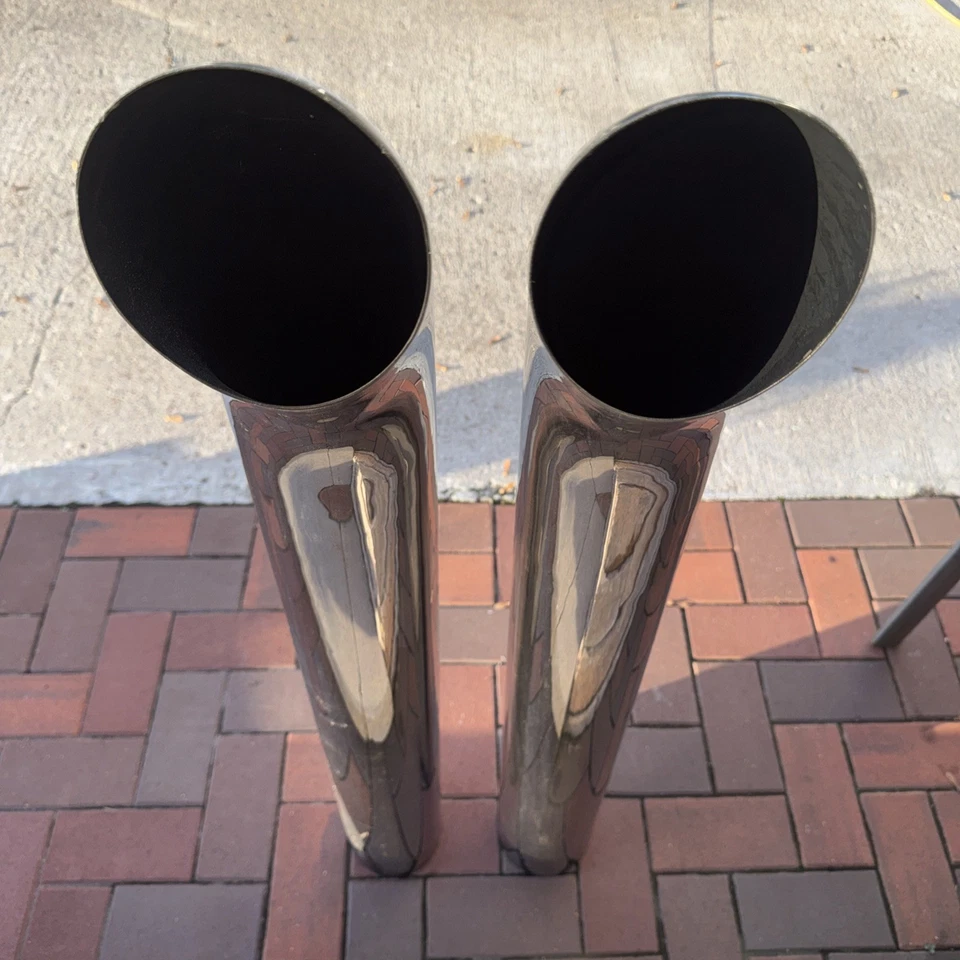 Freightliner, pila de escape cromada 5" OD Foto 2 de 4