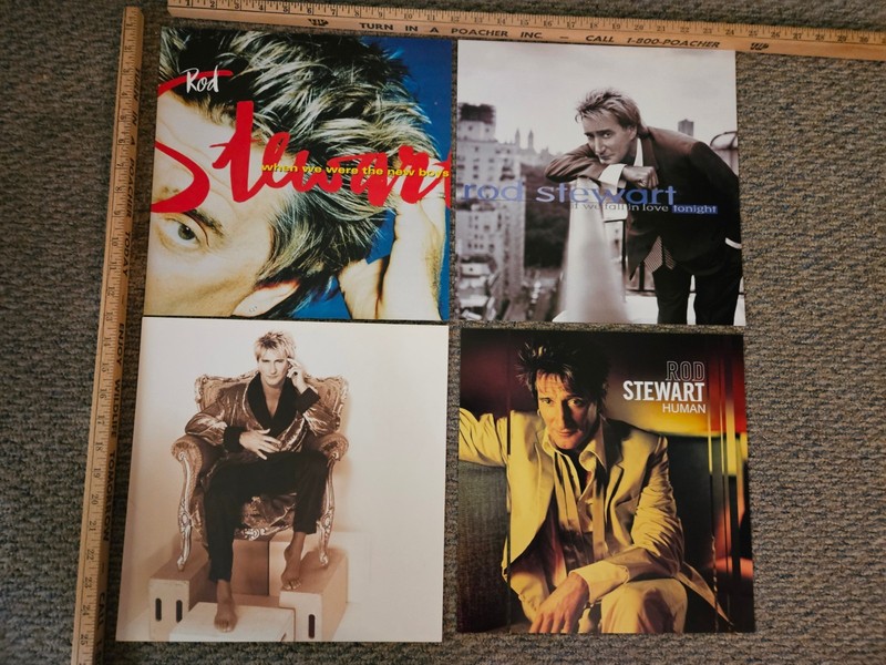 Rod Stewart Promotional Poster Flats 12 X 12   Rare 