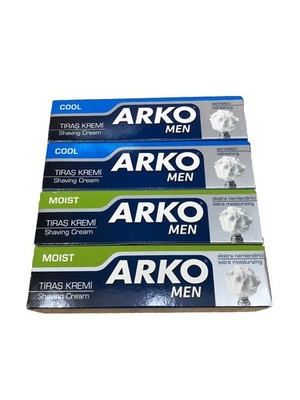 Arko Men Shaving Cream x4 - Cool/Moist Bundle - Made In Turkey - US Seller!