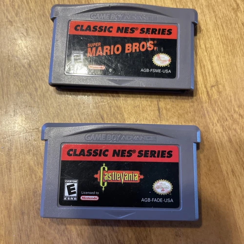 Castlevania  and Mario Bros Classic NES Series GBA Nintendo Gameboy Advance