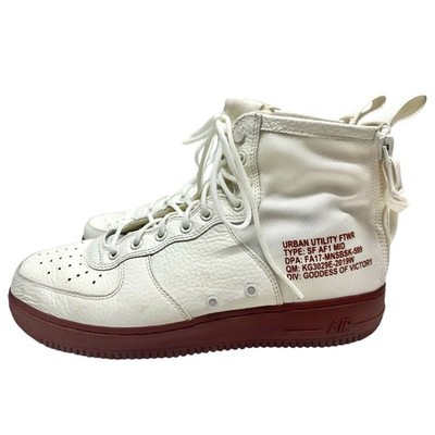 sf air force 1 mid red ivory