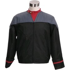 3-PC Star Trek DS9 Sisko Picard Shirt Jacket Badge Deep Space 9 Uniform Costume