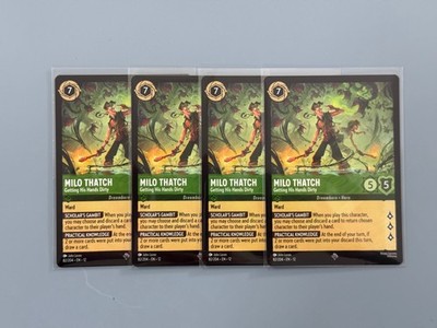 Milo Thatch 82/204 SR 4-Karten Spielset - Disney Lorcana Wilds unbekannt - NM
