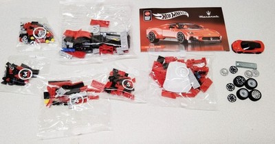 Mattel Brick Shop Hot Wheels JFR90 Maserati MC20 Set Sealed Bags w Diecast