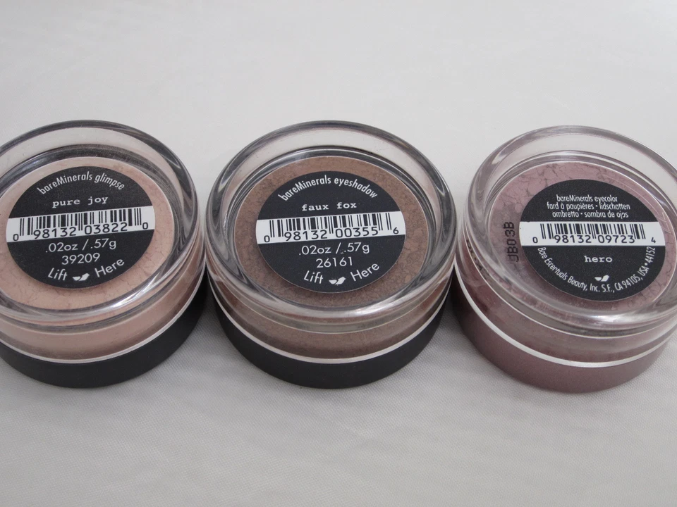 bare Minerals Lot of 3 Eyecolor Eyeshadow Trio * Pure Joy Faux Fox Hero $48 ~NEW - Image 2 of 4