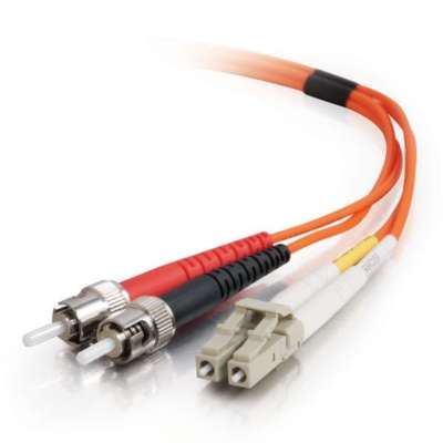 2m LC-ST Duplex 50/125 OM2 Multimode Fiber Patch Cable Orange Optic 6FT