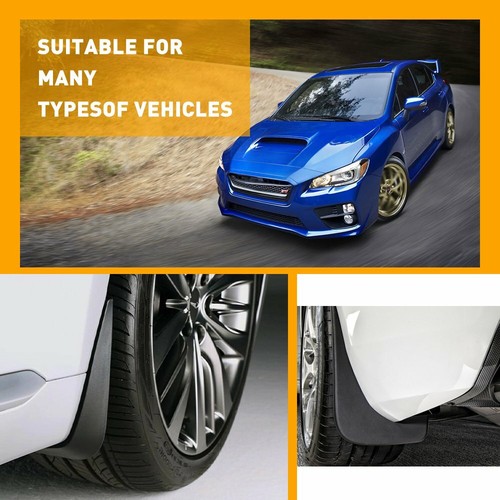 4X Sopas de barro universales negras para automóviles protectores contra salpicaduras para piezas de accesorios automáticos - Imagen 8 de 10