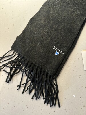 Barbour Unisex 100% Lambswool Scarf Lightweight -olive Green