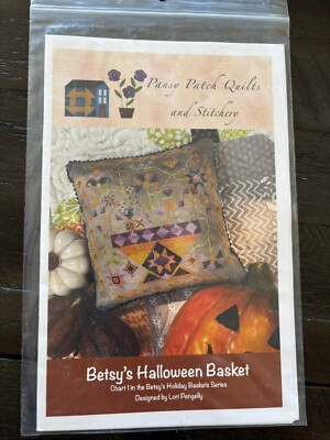 Pansy Patch Quilts and Stitchery Betsy's Halloween Basket Cross Stitch Chart