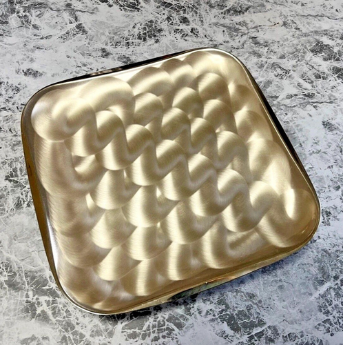 Bandeja cuadrada vintage plateada - marciana años 60 - Showa retro con caja - Imagen 5 de 21