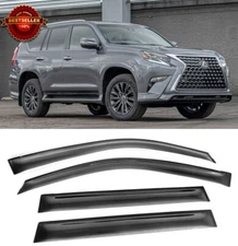 Out-Channel Window Visor Sun Vent Rain Wind Guard Shade Fit 10-23 Lexus GX460
