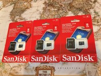 Sealed 8gb Sandisk Microsdhc Memory Card With Sd Adapter (3 Packs) Sealed 8gb Sandisk Microsdhc Memory Card With Sd Adapter (3 Packs)