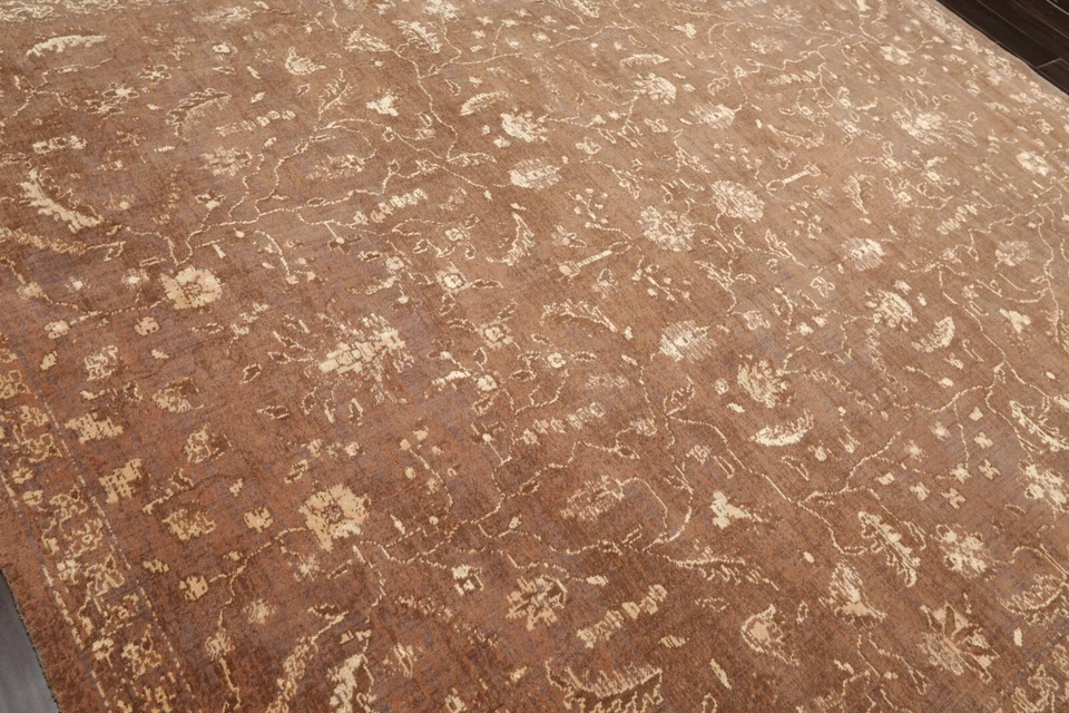 Alfombra oriental de transición marrón 7'1" x 9' Nourison 100 % lana de Nueva Zelanda Foto 4 de 4