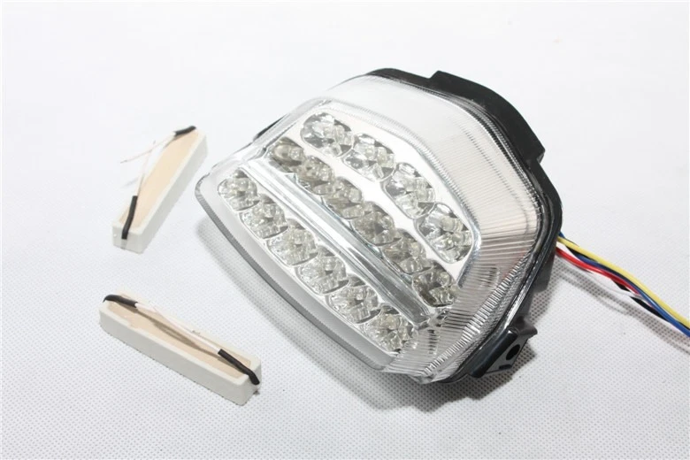 Luz trasera LED transparente señal de giro de freno para 08-12 Honda CBR 1000RR/Fireblade Foto 3 de 4