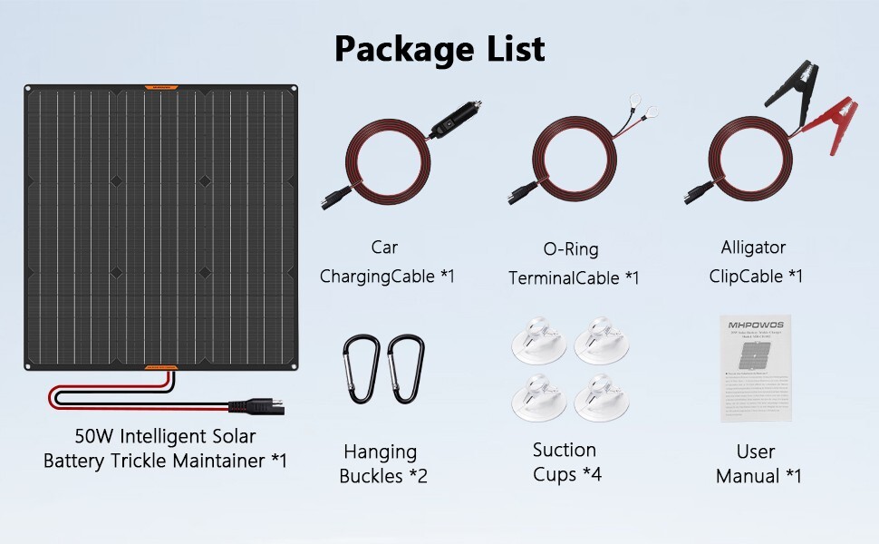 12 volt Solar Battery Maintainer Solar Charger 10 20 30 50 watt Solar Panel kit