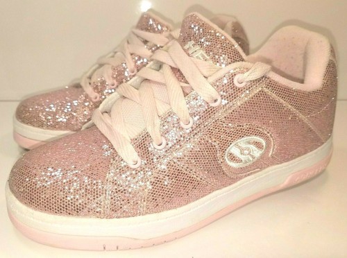 Heely's Sparkly Pink Glitter Roller Skate Shoe Youth Size 6 Youth Hellys Sparkle - 第 1/8 張圖片
