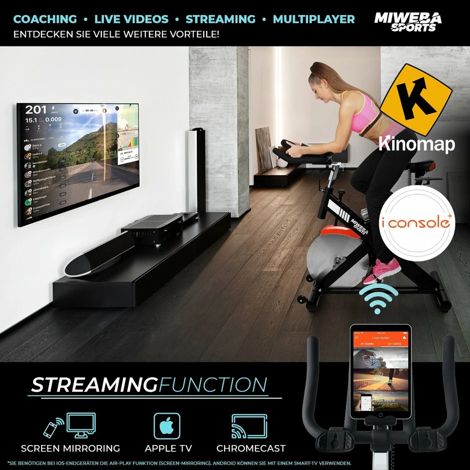 Miweba Profi Indoor Cycling MS400 Heim Trainer Home Cycle Ergometer Fitness Bike - Bild 3 von 4