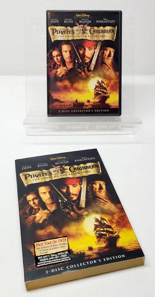 Pirates of the Caribbean DVD (LOT OF 4) Johnny Depp, Sleepy Hollow, Corpse Bride Foto 2 de 4