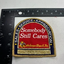 Vtg ANHEUSER BUSCH INC. beer SALES SERVICE APPRECIATION Advertising Patch O48P