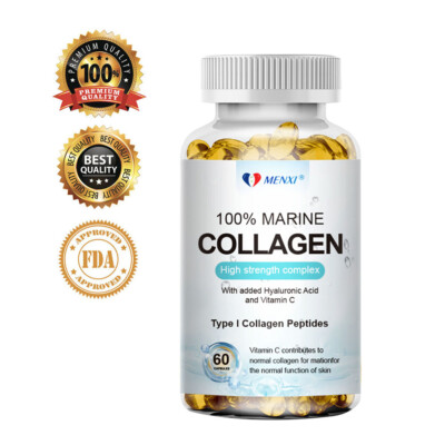 Marine Collagen + Hyaluronic Acid & Vitamin C, Boosts Skin & Immune Health