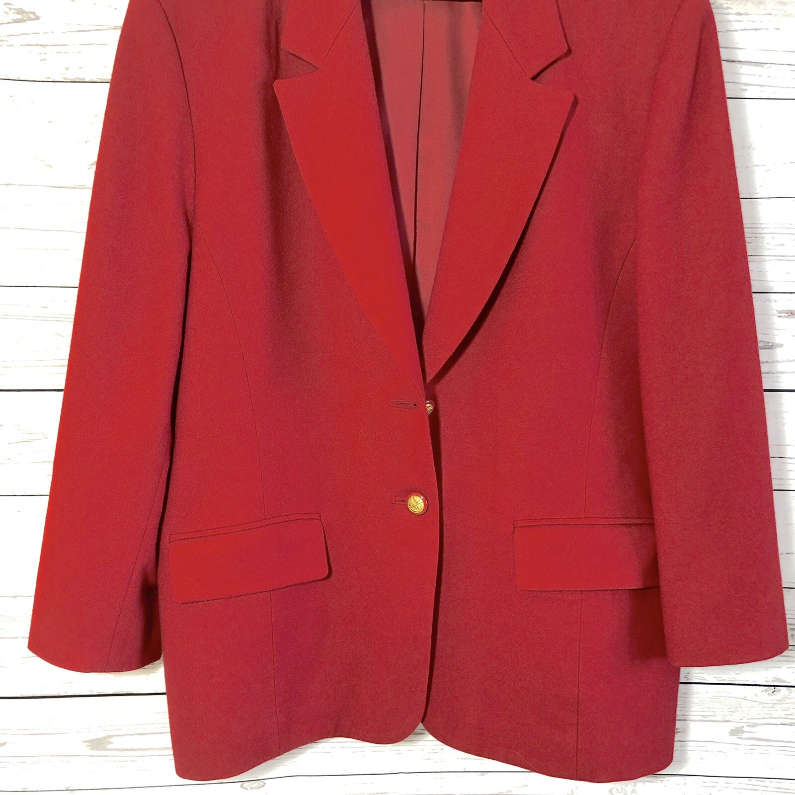 Pendleton Wool Blazer Jacket Long Sleeves Gold Bu… - image 6