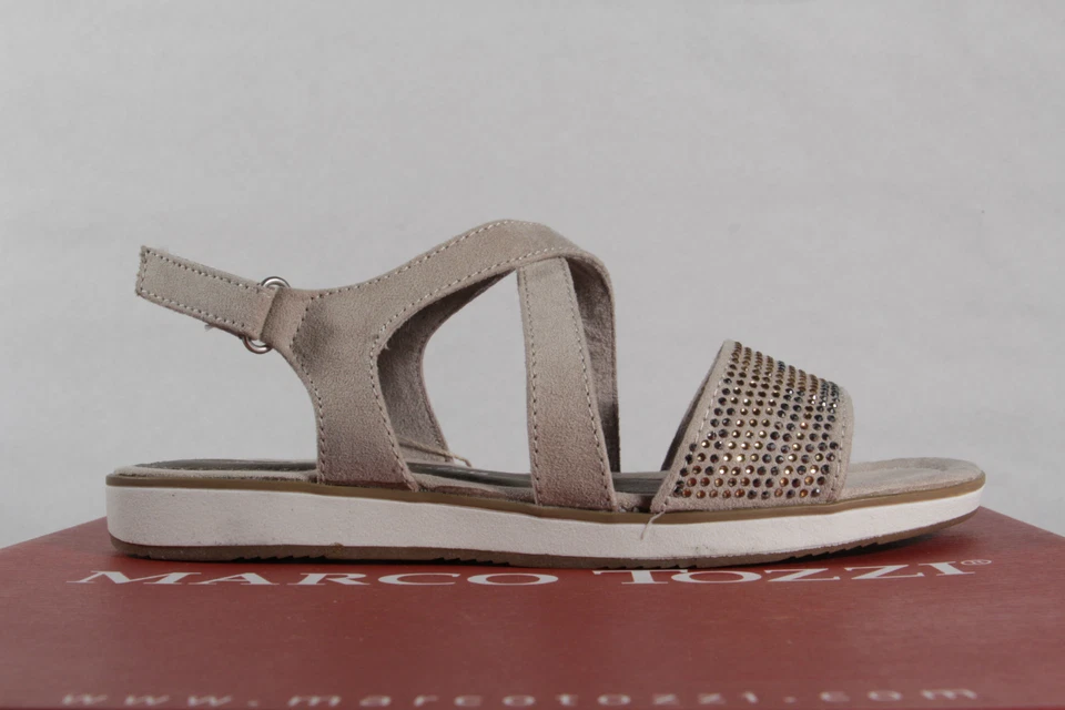 Marco Tozzi sandals synthetic leather beige NEW!! - Image 2 of 4
