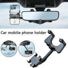 360  Rotatable and Retractable Car Phone Holder Car Rearview Mirror Bracket New