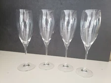 3 Dom Perignon Crystal & 1 Spiegelau Champagne Flute Wine Glass 9"h