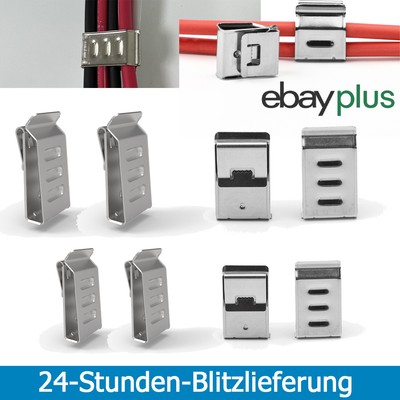 20-100x Kantenclip Solarkabel Vorteilspck Kabelbinder PV Edgeclip Edelstahl DE