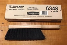 Rubbermaid Kitchen COUNTER DUST BRUSH Wood HANDLE 13" Bristles Fireplace NEW