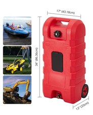 Fuel Caddy 15Gallon Portable Gas Fuel Tank Container with Manual Transfer Nozzle