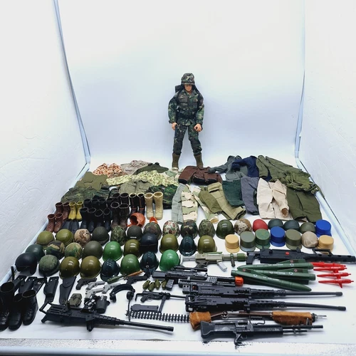 Huge 100+pc Lot Vtg GI Joe Elite Brigade 21st Century Clothes Guns Boots Helmets