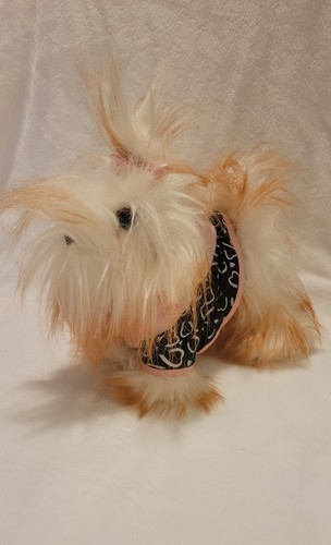 Battat Yorkshire Terrier Dog Plush Yorkie Stuffed 10" Pink Hoodie Collectible