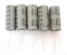 Marcon 3300uF 6.3V Radial Electrolytic Capacitors: 5/Pack: Great Price